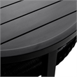 Armen Living Cayman Aluminum Outdoor Round Conversation Table in Black