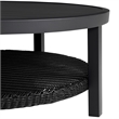 Armen Living Cayman Aluminum Outdoor Round Conversation Table in Black
