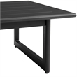 Armen Living Cayman 4-Piece Aluminum Outdoor Seating Set in Black/Dark Gray