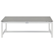 Armen Living Crown 4-Piece Aluminum and Teak Outdoor Seating Set in White