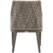 Grenada Outdoor Wicker and Aluminum Gray Dining Chair  - Set of 2