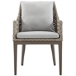Grenada Outdoor Wicker and Aluminum Gray Dining Chair  - Set of 2