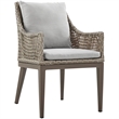 Grenada Outdoor Wicker and Aluminum Gray Dining Chair  - Set of 2
