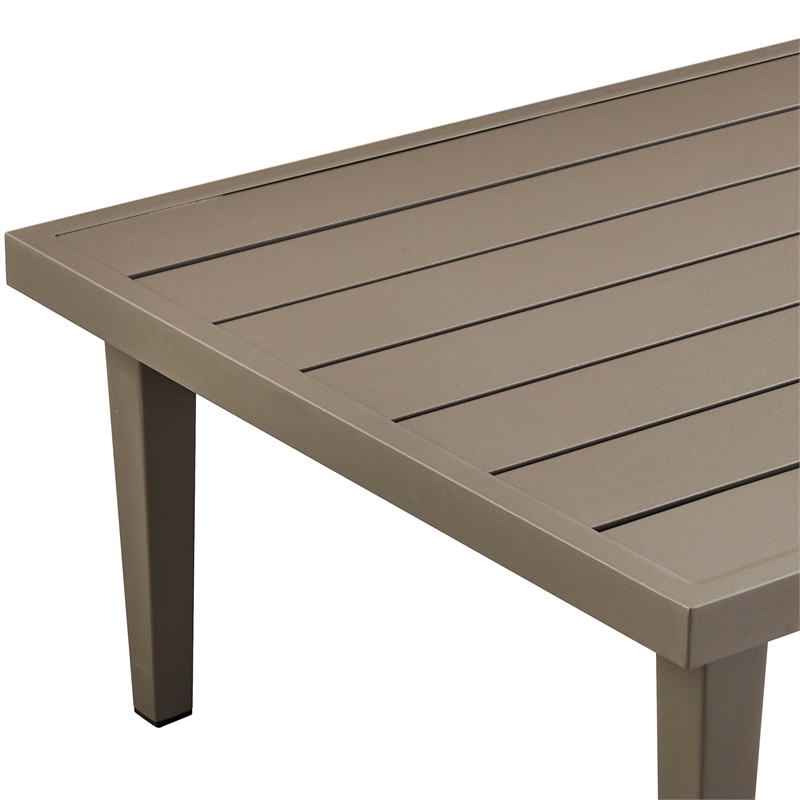 Armen Living Grenada 4-Piece Outdoor Fabric and Wicker Conversation Set in Gray