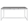 Armen Living Crown 5-Piece Fabric Outdoor Dining Set in White/Light Gray