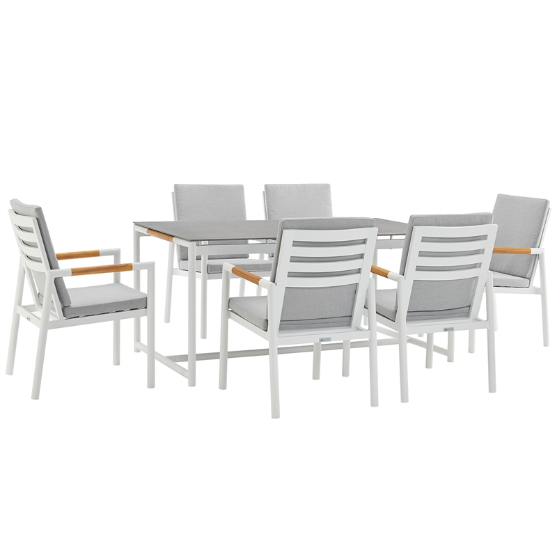 Teak Outdoor Dining Set, White Teak Outdoor Furniture