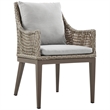 Armen Living Grenada 7-Piece Aluminum & Fabric Outdoor Dining Set in Gray