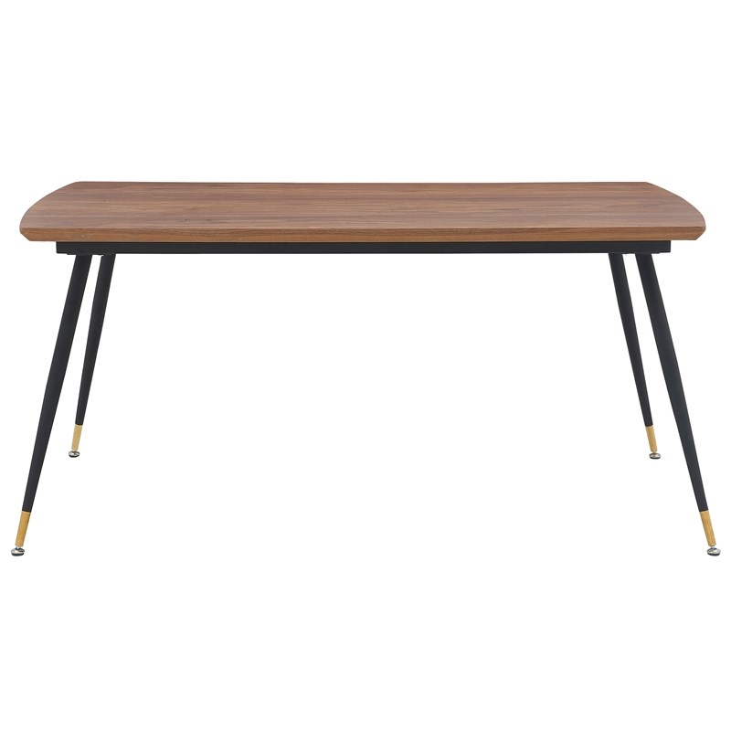 Armen Living Messina and Carlo 7-Piece Modern Velvet Dining Set in Gray/Walnut