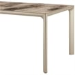 Armen Living Otello Rectangle Ceramic & Metal Dining Table in Champagne Silver