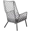 Armen Living Marco Modern Fabric/Steel Outdoor Lounge Chair in Gray