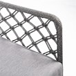 Armen Living Marco Modern Fabric/Steel Outdoor Lounge Chair in Gray