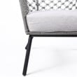 Armen Living Marco Modern Fabric/Steel Outdoor Lounge Chair in Gray