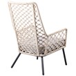 Armen Living Marco Modern Fabric/Steel Outdoor Lounge Chair in Natural Springs