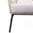 Armen Living Marco Modern Fabric/Steel Outdoor Lounge Chair in Natural Springs
