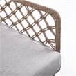 Armen Living Marco Modern Fabric/Steel Outdoor Lounge Chair in Truffle Brown