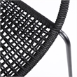 Armen Living Snack Fabric In-Outdoor Dining Chair in Black (Set of 2)