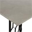 Armen Living Solange Rectangular Metal & Concrete Dining Table in Black/Gray