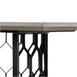 Armen Living Solange Rectangular Metal & Concrete Dining Table in Black/Gray