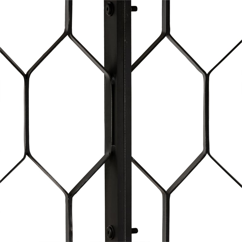 Armen Living Solange Rectangular Metal & Concrete Dining Table in Black/Gray