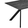 Armen Living Margot Rectangular Modern Metal Dining Table in Black/Charcoal