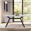 Armen Living Margot Rectangular Modern Metal Dining Table in Gray/Black