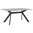 Armen Living Margot Rectangular Modern Metal Dining Table in Gray/Black