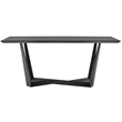 Armen Living Radford Modern Metal & Wood Dining Table in Charcoal/Black