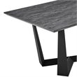 Armen Living Radford Modern Metal & Wood Dining Table in Charcoal/Black