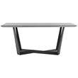 Armen Living Radford Rectangular Modern Metal Dining Table in Gray/Black