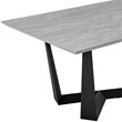 Armen Living Radford Rectangular Modern Metal Dining Table in Gray/Black
