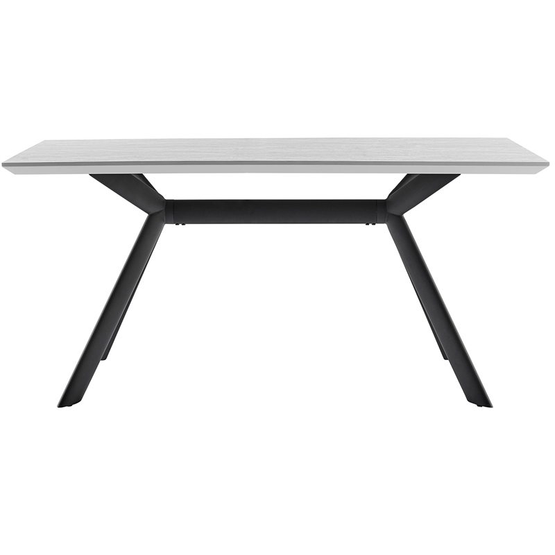 Armen Living Margot and Rylee 5-Piece Fabric & Metal Dining Set in Blue/Black