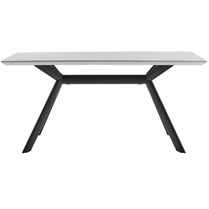 Armen Living Margot and Rylee 5-Piece Modern Fabric Dining Set in Gray/Black