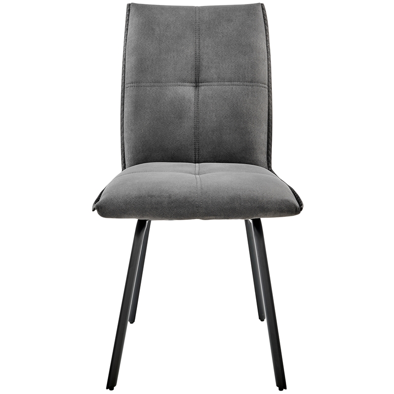 Armen Living Margot and Rylee 5-Piece Modern Fabric Dining Set in Gray/Black