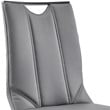 Armen Living Fenton 5-Piece Faux Leather & Metal Dining Set in Gray