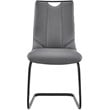Armen Living Fenton 5-Piece Faux Leather & Metal Dining Set in Gray