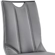 Armen Living Fenton 7-Piece Faux Leather & Metal Dining Set in Gray