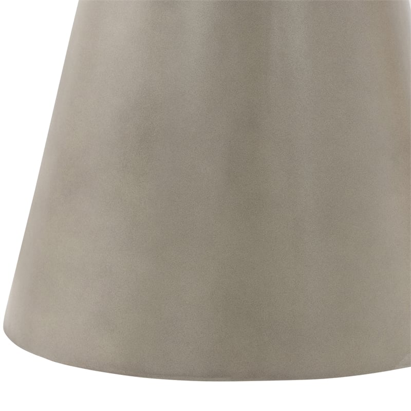 Armen Living Umbre Modern Stone Indoor Outdoor Accent Stool End Table in Gray
