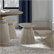 Armen Living Umbre Modern Stone Indoor Outdoor Accent Stool End Table in Gray
