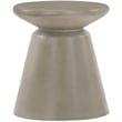 Armen Living Umbre Modern Stone Indoor Outdoor Accent Stool End Table in Gray