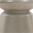 Armen Living Umbre Modern Stone Indoor Outdoor Accent Stool End Table in Gray