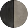 Armen Living Dua Round Modern Metal Coffee Table in Espresso/Black