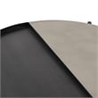 Armen Living Dua Round Modern Metal Coffee Table in Espresso/Black