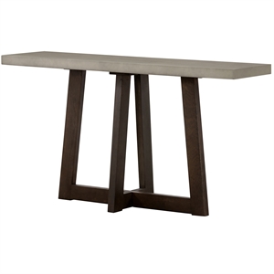 elodie grey concrete and dark grey oak rectangle console table