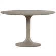 Armen Living Pippa Tulip Style Stone & Metal Dining Table in Gray