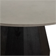 Armen Living Revival Round Contemporary Wood Dining Table in Black/Gray