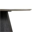 Armen Living Revival Round Contemporary Wood Dining Table in Black/Gray