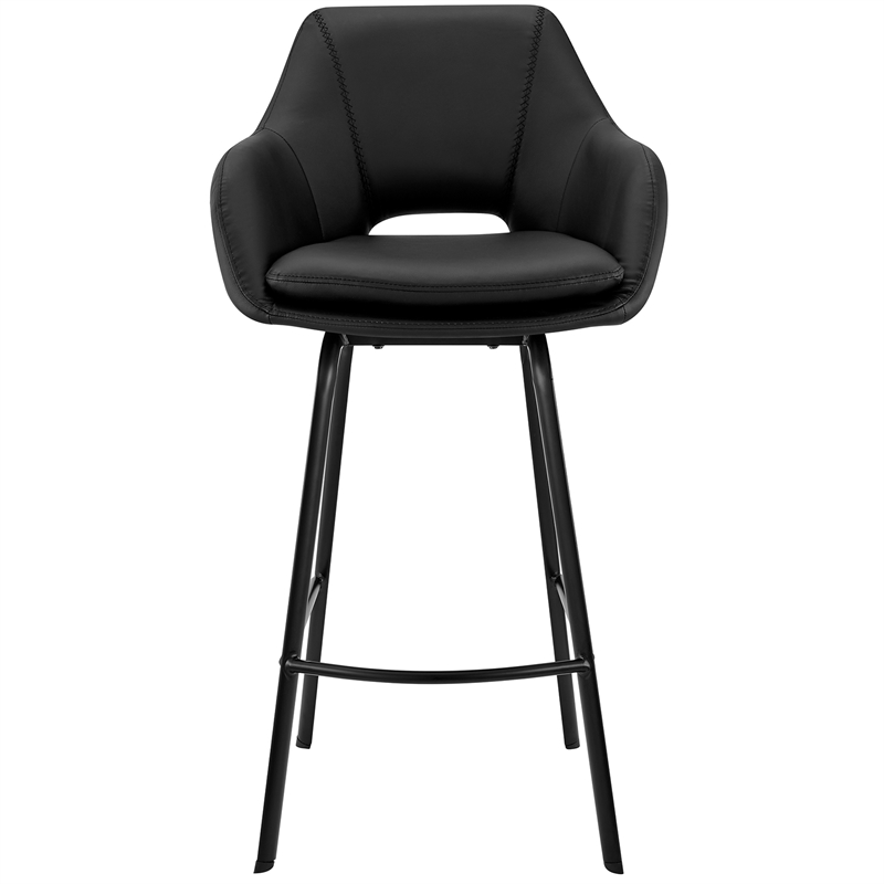 Armen Living Aura Black Faux 30