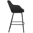 Armen Living Aura Black Faux 30