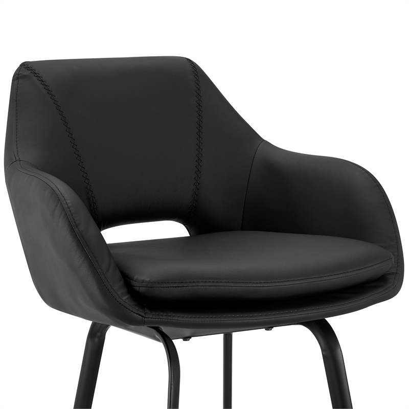 Armen Living Aura Black Faux 30