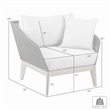 Armen Living Athos Modern Wood Outdoor Club Chair in Dark Brown/Gray